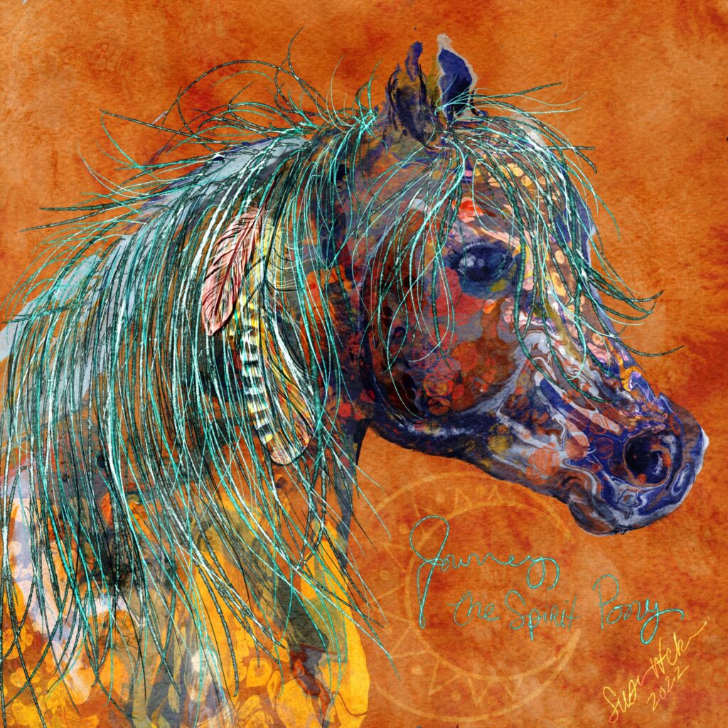 Digital Native American Pony drawing
